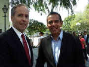 Brian Brubaker with Los Angeles Mayor Antonio Villaraigosa
