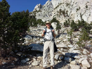 Climbing to 11,500' elevation Meysan Lake